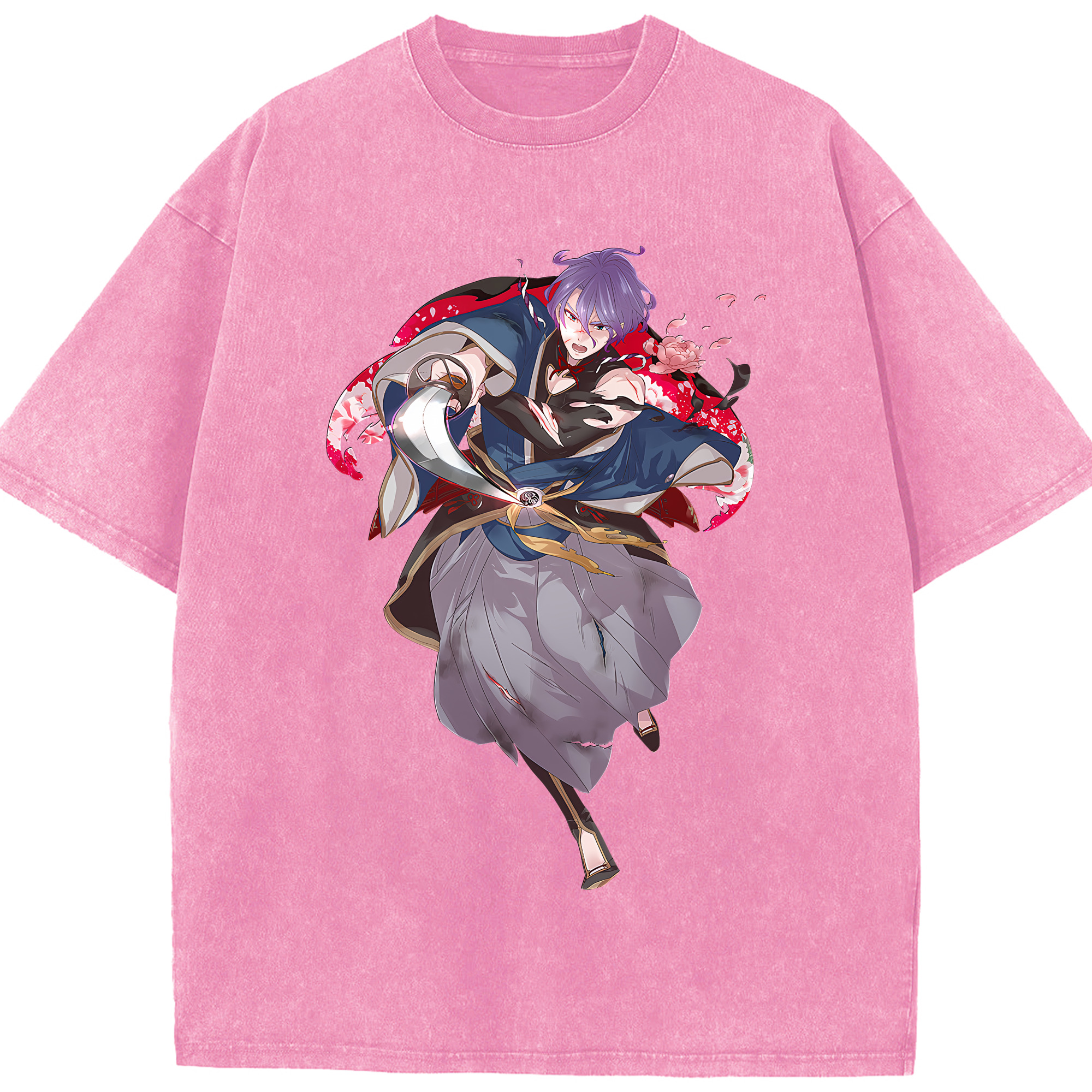 （画像用） 刀剣乱舞 Touken Ranbu 綿100% ヴィンテージ風 半袖Tシャツ（フロントプリント）
